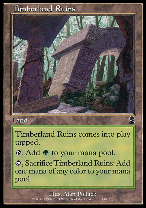 Magic the Gathering MTG Timberland Ruins (330) Odyssey   LP - Image 1 of 1