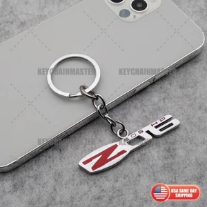 3D Corvette Z06 Logo Car Home Alloy Key Chain Fob Ring Gift Decorate Chrome - Picture 1 of 2