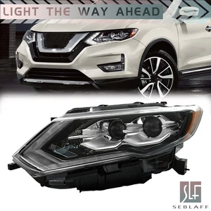 Headlight For Nissan Rogue SL Sport/SL Hybrid 2017-2020 LED Chrome Driver Side - Picture 1 of 16