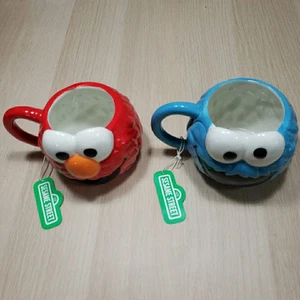 Sesame Street Elmo & Cookie Monster XL Mug Set of 2 – Fun, Collectible & Novelty - Picture 1 of 24