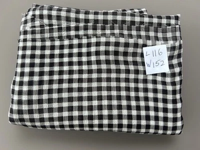 FABRIC Black Check Sheer 116x152 Craft Remnants Dressmaking Patchwork Offcut - Image 1 of 4