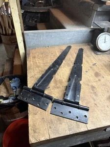 Vintage Stanley SW Sweetheart Metal Barn Door Strap Hinges Hardware Pair Set USA - Picture 1 of 12