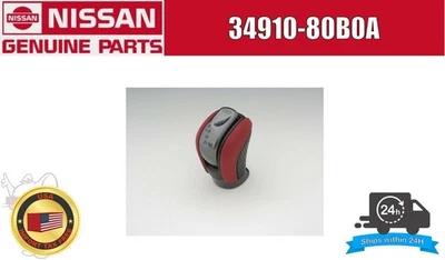 Nissan R35 GT-R MY15 Genuino CUERO ROJO NEGRO PALANCA DE CAMBIOS PERILLA 34910-80B0A OEM Foto 1 de 4