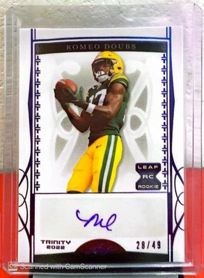 2022 Leaf Trinity ROMEO DOUBS Blue Rookie  AUTO Autograph RC /49 - Image 1 of 2