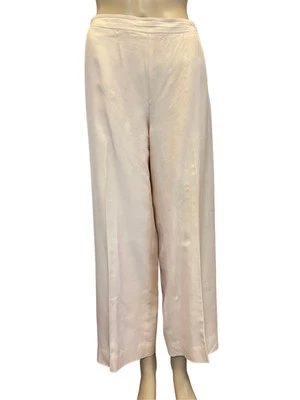 Ann Taylor Mujer Seda Cintura Media Pierna Ancha Melocotón Talla 6 Foto 1 de 4