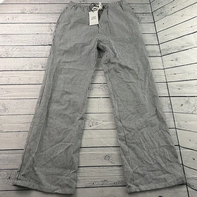 NEW Love Tree Linen Blend Striped Wide Leg Elastic Waist Pants Women's Medium - Image 1 of 4