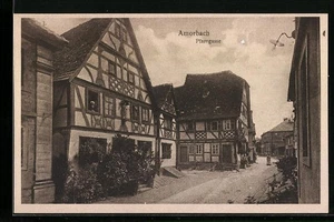 Amorbach, Pfarrgasse mit Fachwerkhäusern, Ansichtskarte  - Picture 1 of 2