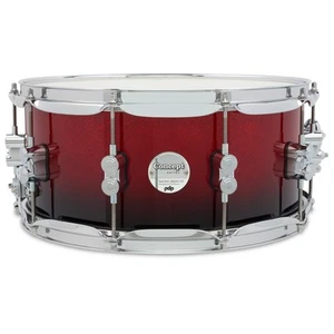 PDP Concept Maple 6.5x14 Snare Red to Black Fade Lacquer PDCM6514SSRB - Picture 1 of 5