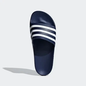 Adidas Unisex White/Blue Adult Adilette Aqua Slide Sandal F35542 US Size M9 W10 - Picture 1 of 11