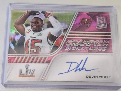 2022 Panini Spectra Champion Signatures Prizm DEVIN WHITE /15- (AUTO)#CS-DW - Image 1 of 4
