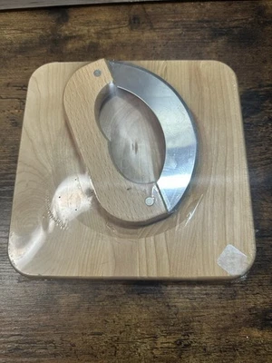 HTF Catskill Craftsmen 8x8x1 In Butcher Block W Mezzaluna, model 1215 NEW SEALED - Image 1 of 4