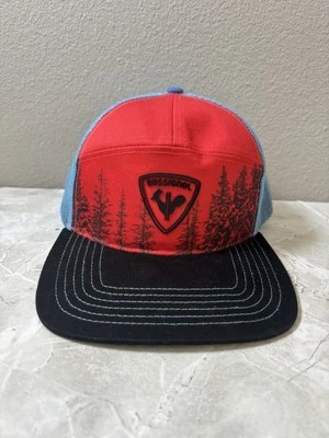 Sombrero de cinco paneles Rossignol bloques de colores esquí azul rojo talla única Foto 1 de 4