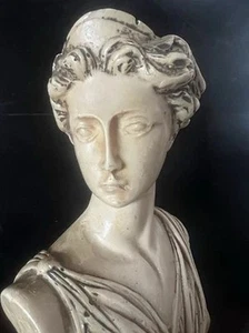 ARTEMIS DIANA Bust Head Roman Greek Statue Sculpture Vintage Marble - Picture 1 of 11