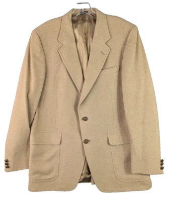 Camel Hair Christian Brooks At Patterson's Blazer Jacket Vtg Preppy Formal 44 - Image 1 of 4