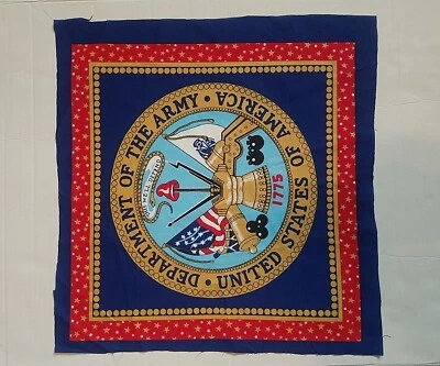 Dos 17" ESTADOS UNIDOS DE AMÉRICA - Panel de almohada de tela del Departamento del Ejército  Foto 1 de 3