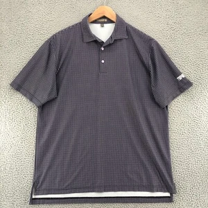 Peter Millar Shirt Mens Large Blue Gingham Summer Comfort Polo Top Of The Rock - Picture 1 of 10