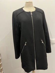 Zara Mantel 40/42 L Schwarz Goldene Hardware - Bild 1 von 12