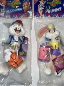1996 Space Jam Tune Squad Plush lot Bugs & Lola Bunny Basketball Michael Jordan - Picture 1 of 4