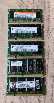 Laptop RAM Memory SODIMM - mixed collection (64MB & 512MB) - untested - Image 1 of 3