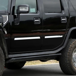 4PCS Chrome Stainless Steel Chrome Door Insert Trim fit for 2003-2009 Hummer H2 - Picture 1 of 10