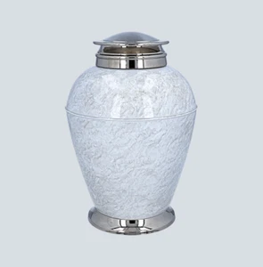 White metal urn grade B (M21 WHITE D-01) - Picture 1 of 3
