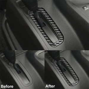 Carbon Fiber Front Gear Shift Ring Trim Cover For Jeep Wrangler JK 2011-2017 - Picture 1 of 5