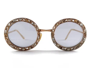 RARE VINTAGE CHRISTIAN DIOR TURA ORNAMENTED CRYSTALLINE GEMS 1960 SUNGLASSES - Picture 1 of 11