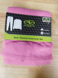 Athletic Works Girls Thermal Waffle Underwear Set-Pink-XL (14-16)-NWT-RN52469 - Picture 1 of 3