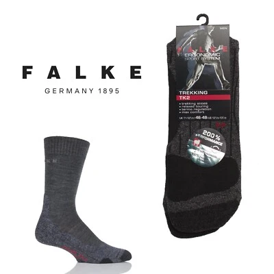 Men's Outdoor Socks FALKE Medium Volume Ergonomic Cushioned Trekking 1 Pair Pack