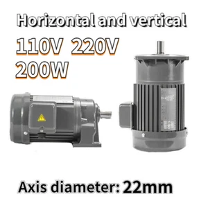 Electric 22mm Gear Motor High-Quality Variable Single Phase Speed Reduction 200W - Picture 1 of 7