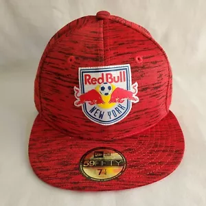 New Era 59fifty New York Red Bulls MLS Soccer Hat Red Men's Size 7-1/4 - Picture 1 of 7