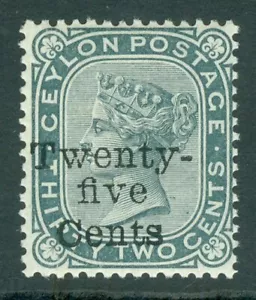 SG 167 Ceylon 1885. 25c auf 32c Schiefer. Makellose unmontierte postfrische KATZE 30£ - Bild 1 von 1