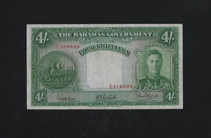 Bahamas 4 Shillings 1936 P-9 VF++ - Picture 1 of 2