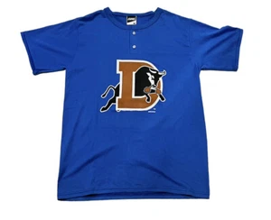 VINTAGE Durham Bulls Shirt Adult Medium Orange Blue Minor League Baseball Mens - Picture 1 of 3