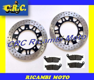 C.R.C. RICAMBI MOTO COPPIA DISCHI FRENO ANTERIORE+PASTIGLIE SUZUKI BURGMAN 650 2008 2009 2010 2011