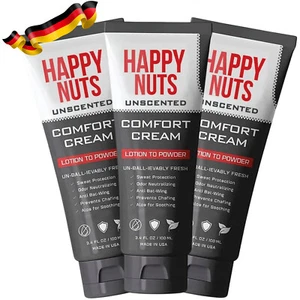 3Pack Happy Nuts Komfortcreme Deodorant für Männer: Anti-Chafing Schweißabwehr - Bild 1 von 5