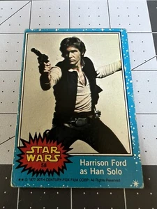 1977 Topps Star Wars Card #58 Harrison Ford as Han Solo Good condition - Bild 1 von 3