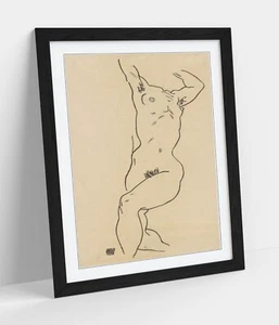 EGON SCHIELE, TORSO OF RECLINING NUDE -ART FRAMED POSTER PICTURE PRINT ARTWORK - Picture 1 of 10