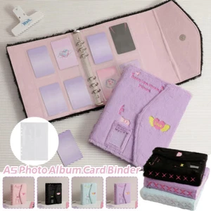 A5 Plush Photo Cards Binder Kawaii Idol Cards Collect Book Album Card Storage - Picture 1 of 33
