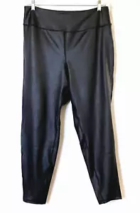 Bare Necessities Leggings Womens XXL Black Faux Leather High Waist NWOT - Picture 1 of 12