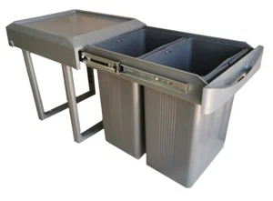PATTUMIERA CUCINA ESTRAIBILE differenziata 2 CESTI immondizia sottolavello PATT2 - Foto 1 di 2