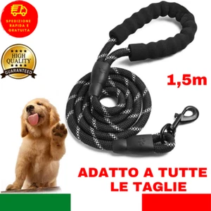 ✅ GUINZAGLIO CANE Taglia Grande Media Piccola Corda Riflettente 1,5m Gancio ✅ - Foto 1 di 7