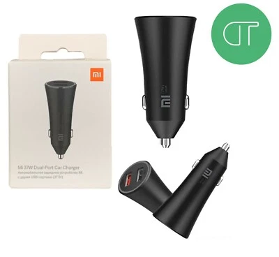 CARICABATTERIA DA AUTO XIAOMI MI 37W DUAL PORT CAR CHARGER ACCENDISIGARI NERO - Immagine 1 di 4