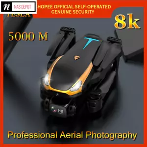 Tesla Professional Drone 8K HD Aerial Photography Quadcopter 5km Distance NEW UK - Picture 1 of 15