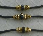 Dazzling beaded Dog Show lead,black or gold cord,clip, delightful ornate beads