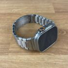 Silver Stainless Steel Metal Watch Strap Band For Apple Watch Ultra 1 2 49mm