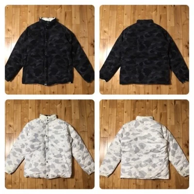 Reversible down jacket BAPE black camo x white camo A Bathing Ape Size M - Image 1 of 4