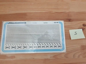 New Old Strock - Mecanorma - 1,0-1,40mm - Symbols - CS 140 -Transfer Card (S) - Foto 1 di 2