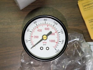 Grainger Allzweck Manometer 0-160 PSI 1/4" NPT 2" Stirnseite 5WZ41 USA! - Bild 1 von 6