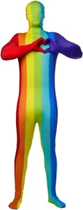 Regenbogen Kostüm Erwachsene Morphsuit Karneval Pride Parade Ganzkörperanzug - Bild 1 von 5